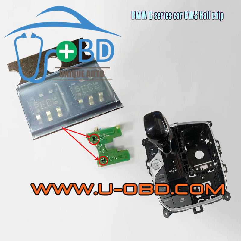 BMW G Series car GWS gear shift lever repair replacement Hall chip - 2 PCS Per lot . U-obd