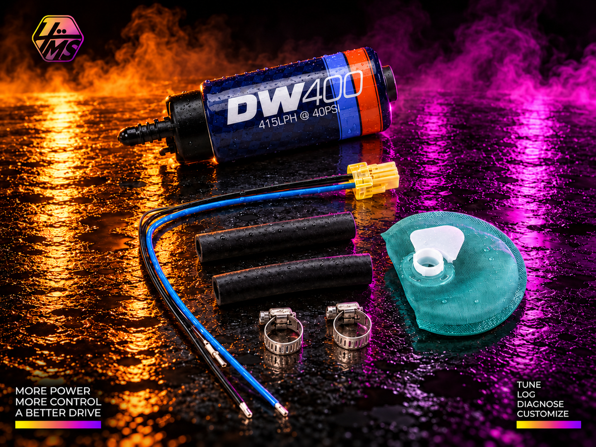 DeatschWerks DW400 415 LPH In-Tank Fuel Pump with Universal Install Kit – 9-401-1001