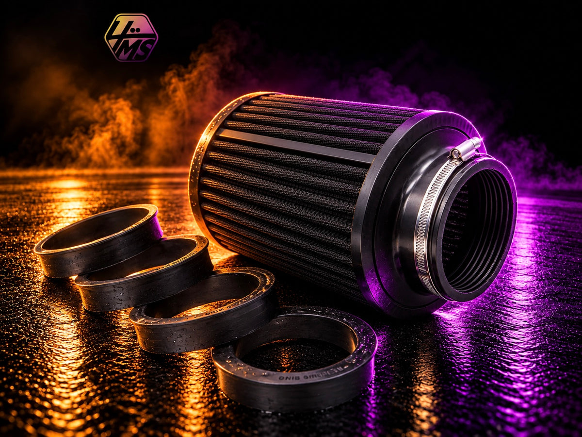Ramair PRORAM Pleated Multi-Fit Cone Air Filter, 90-70mm (3.5-2.75") ID – PR-CC-150-UNI