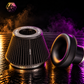 Ramair PRORAM Pleated Universal XL Cone Air Filter with Velocity Stack - 90mm (3.5") OD – PR-CC-196-VS-90-BK