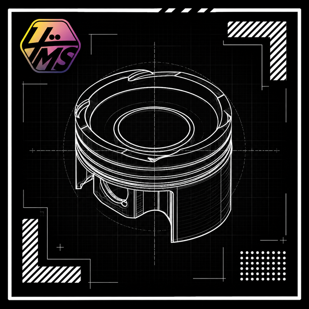 ItalianRP Piston Set - BMW S55B30 (M2 / M3 / M4), 84.00mm, Silver Line – IRPP506DA-S